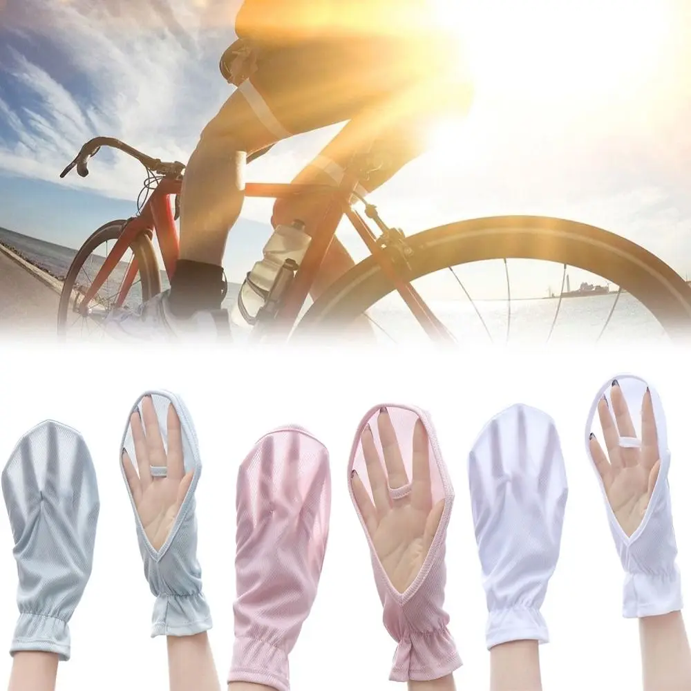 

UV Protection Sunscreen Gloves Outdoor Sports Breathable Sleeve Glove Thin Sun Protection Gloves Ice Silk Gloves Summer