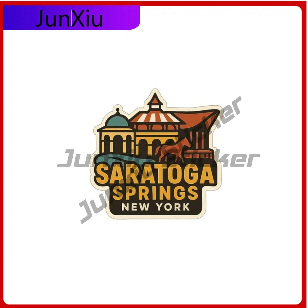 

Saratoga Springs New York Sticker Vinyl Die-cut Decal Waterproof Stickers Styling City Skyline Landmark Design V125 Motorcycle