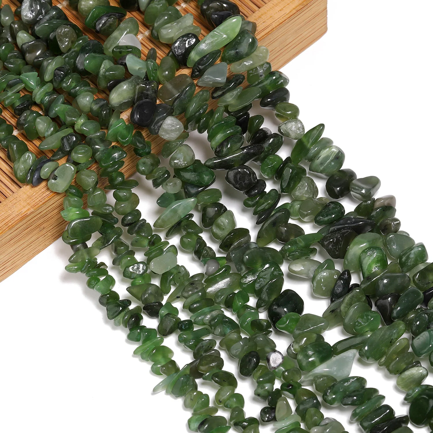 3-8mm Natural Irregular Green Jasper Beads Gravel Chips Loose Spacer Beads for Jewelry Making DIY Earring Necklace Accessories