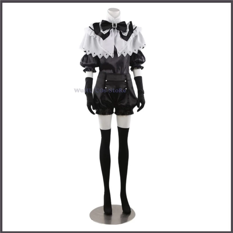 Anime Land Of The Lustrous Phosphophyllite 3.5 Cosplay Costume  Phosphophyllite Wig Black Lace Shawl Uniform Woman Carnival Suit