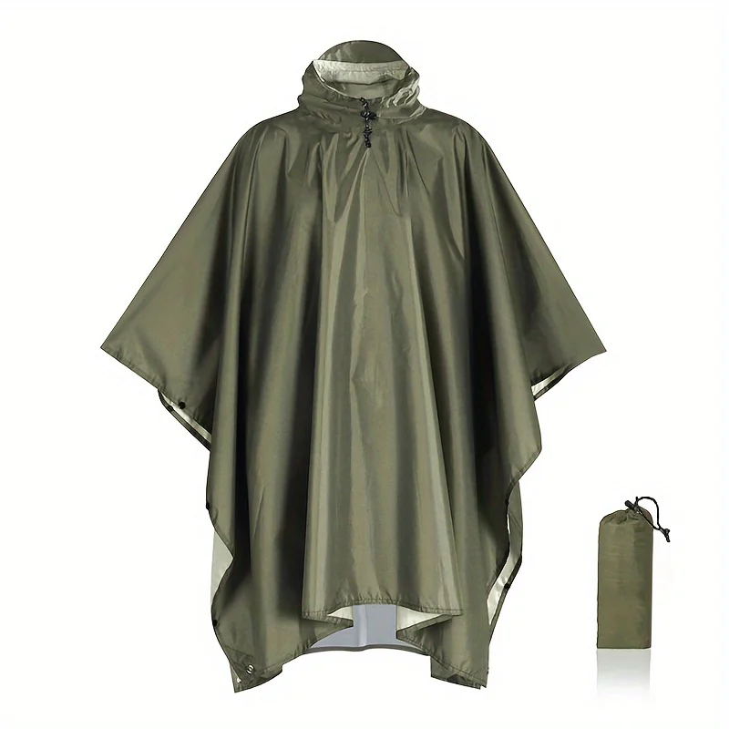 1 szt. Poncho przeciwdeszczowe 3w1 z tafty z srebrną powłoką, wielofunkcyjne, lekkie, wodoodporne, unisex, do jazdy na rowerze, pieszych wędrówek i aktywności na świeżym powietrzu.