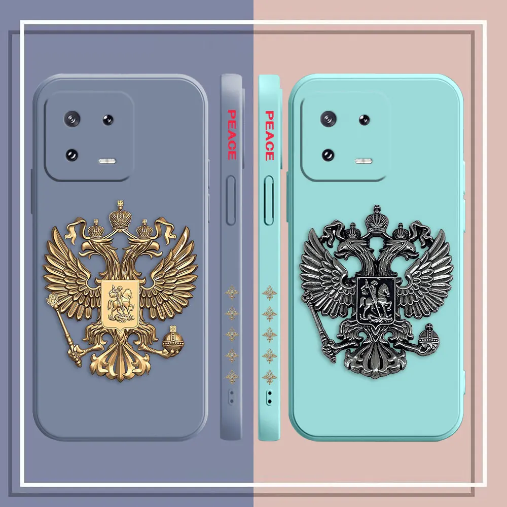 Russian Double-headed Eagle Logo Phone Case For Xiaomi 13 13T 12 12T 11 11T 10 10S 10i 9 9SE 8 CC9 5G Pro Ultra Lite Case Funda