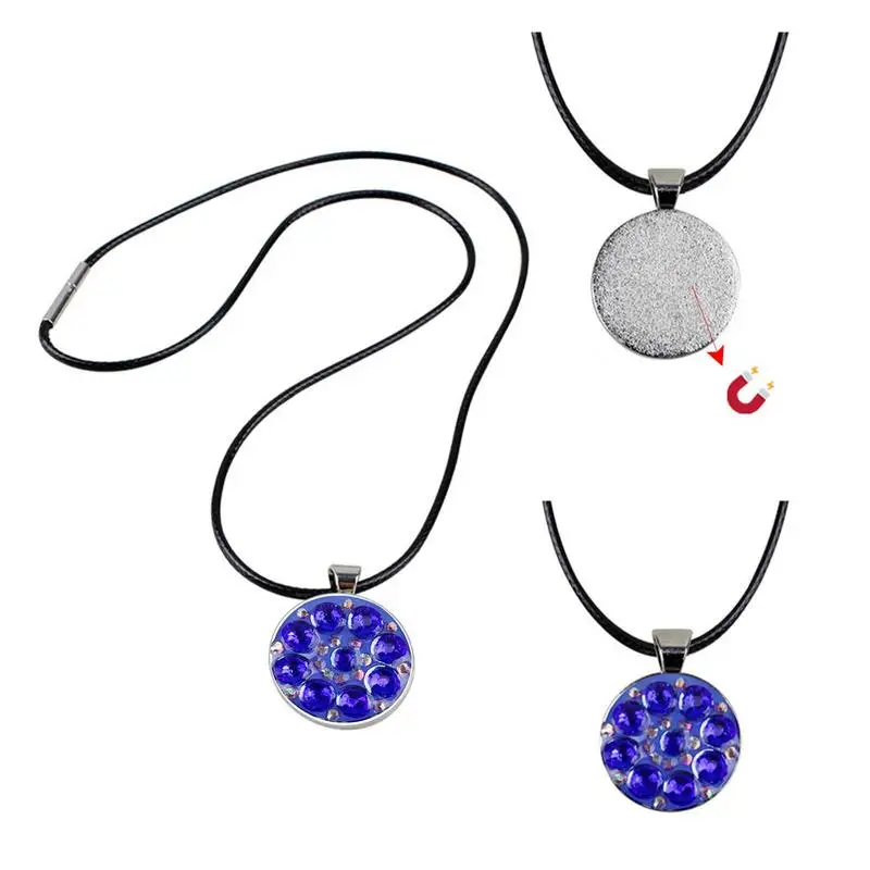 Crystal Golf Ball Marker Beautiful Crystal Flower Shape Golf Necklace Ball Marker Necklace Golf Gifts For Women Golfer And Golf