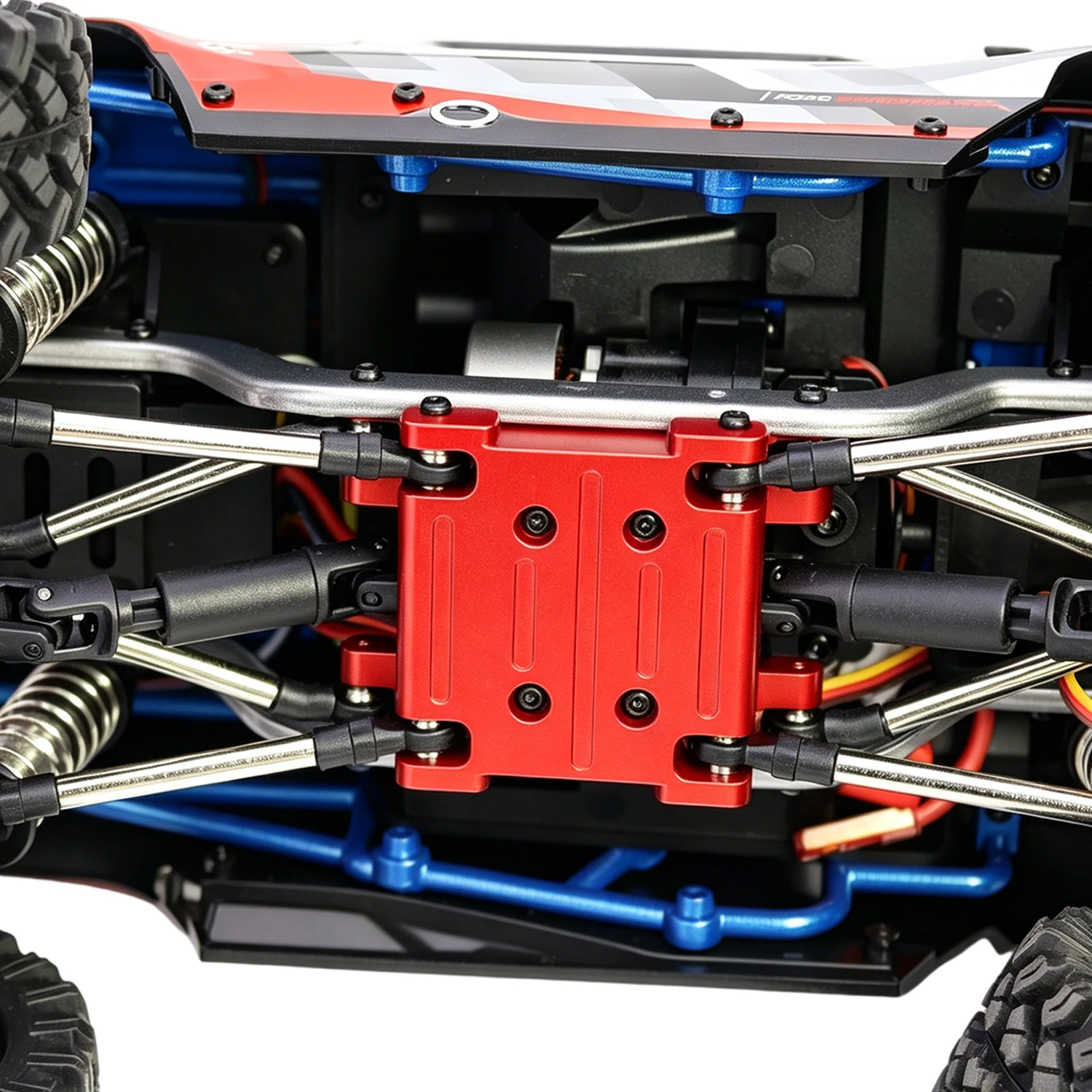 CNC Aluminium RC Unterfahrschutz Getriebehalterung Upgrade-Teil für 1/18 Maßstab MJX Hyper Go H18P Crawler