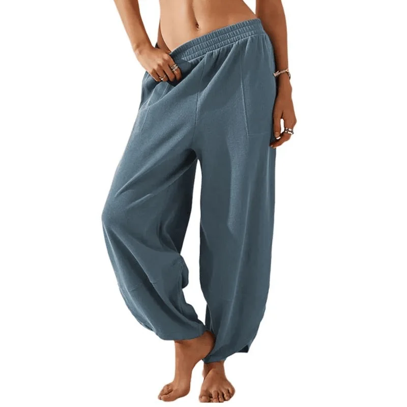 2026women's New Fashion High Quality Solid Color Comfortable Loose Casual Casual with Pockets Versatile Business Pants for Women