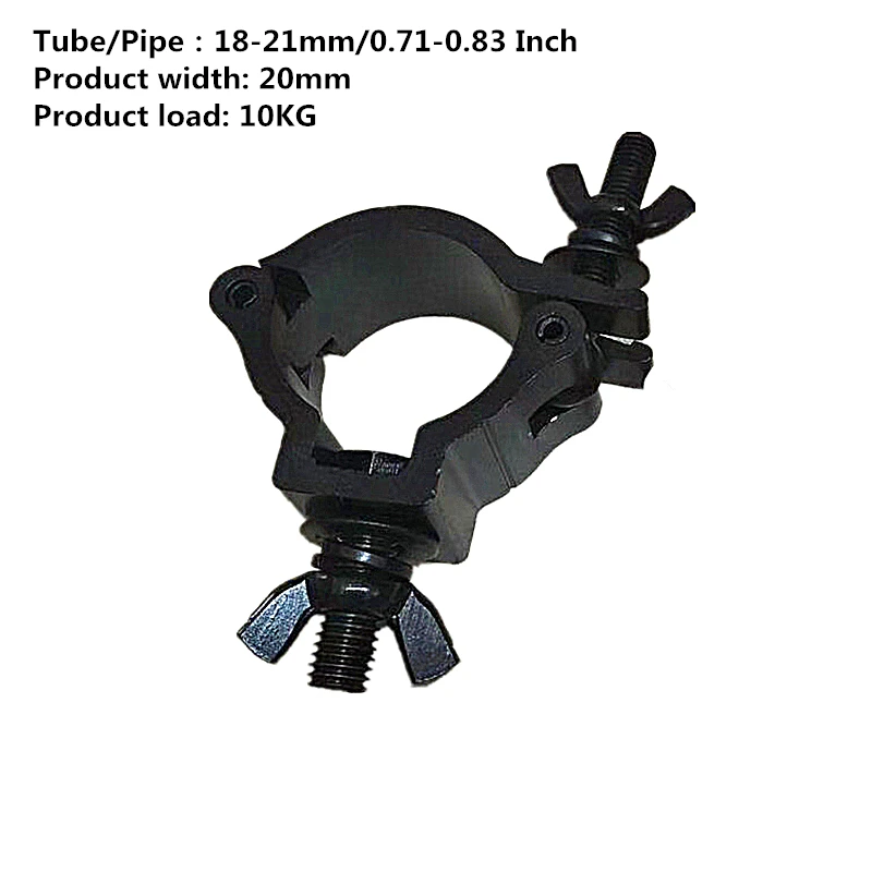 

10 Pack Stage Light Clamps For 0.71-0.83 Inch Pipe,DJ Lighting Hook Mini O Stage Light Clamp Fit 18-21mm Tube,22lb Hook Clamp