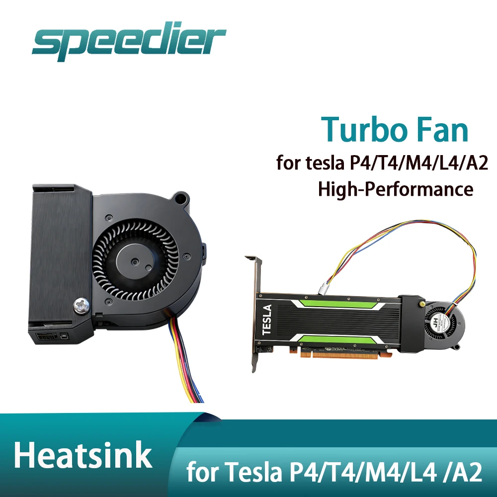 

5cm / 3.6cm Universal Turbo / High-Performance Fan Heatsink for NVIDIA Tesla P4 / T4 / M4 / L4 / A2 GPU / Graphics Card