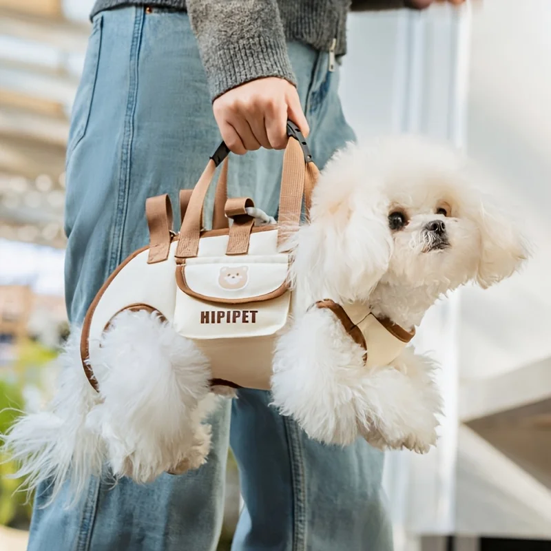 

Dog Harness Carried Bag Outdoor Portable Breathable Traction Backpack Dog Leash Puppy Sling Cat Bag Pet Supplies