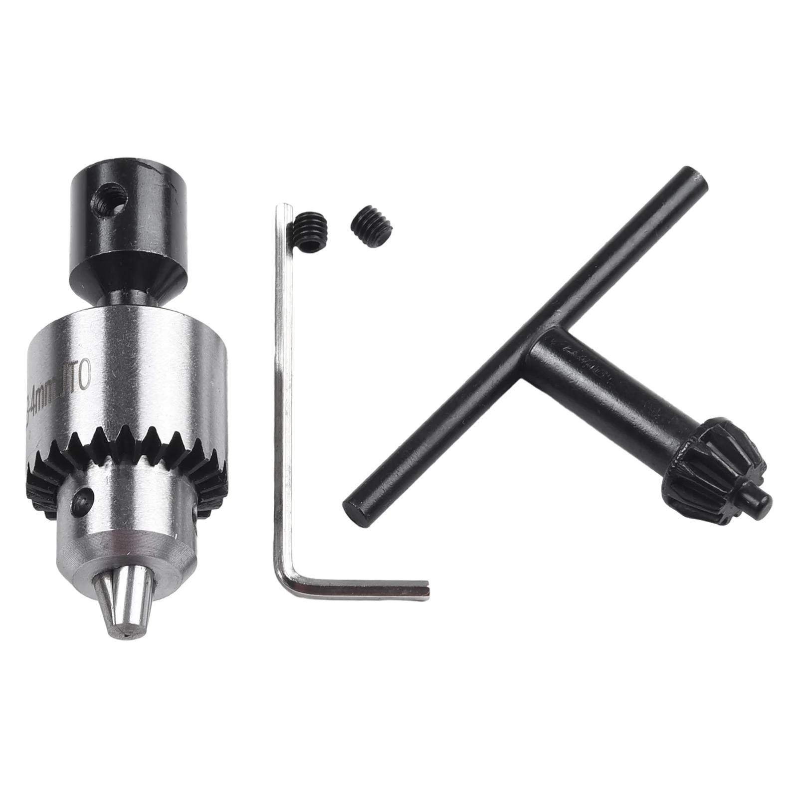 Motor Drill-Chuck Clamping Range 0.3-4mm Taper-Mounted Mini Metal Drill Chuck With T & L Spanner 4/5/6/8mm Connector