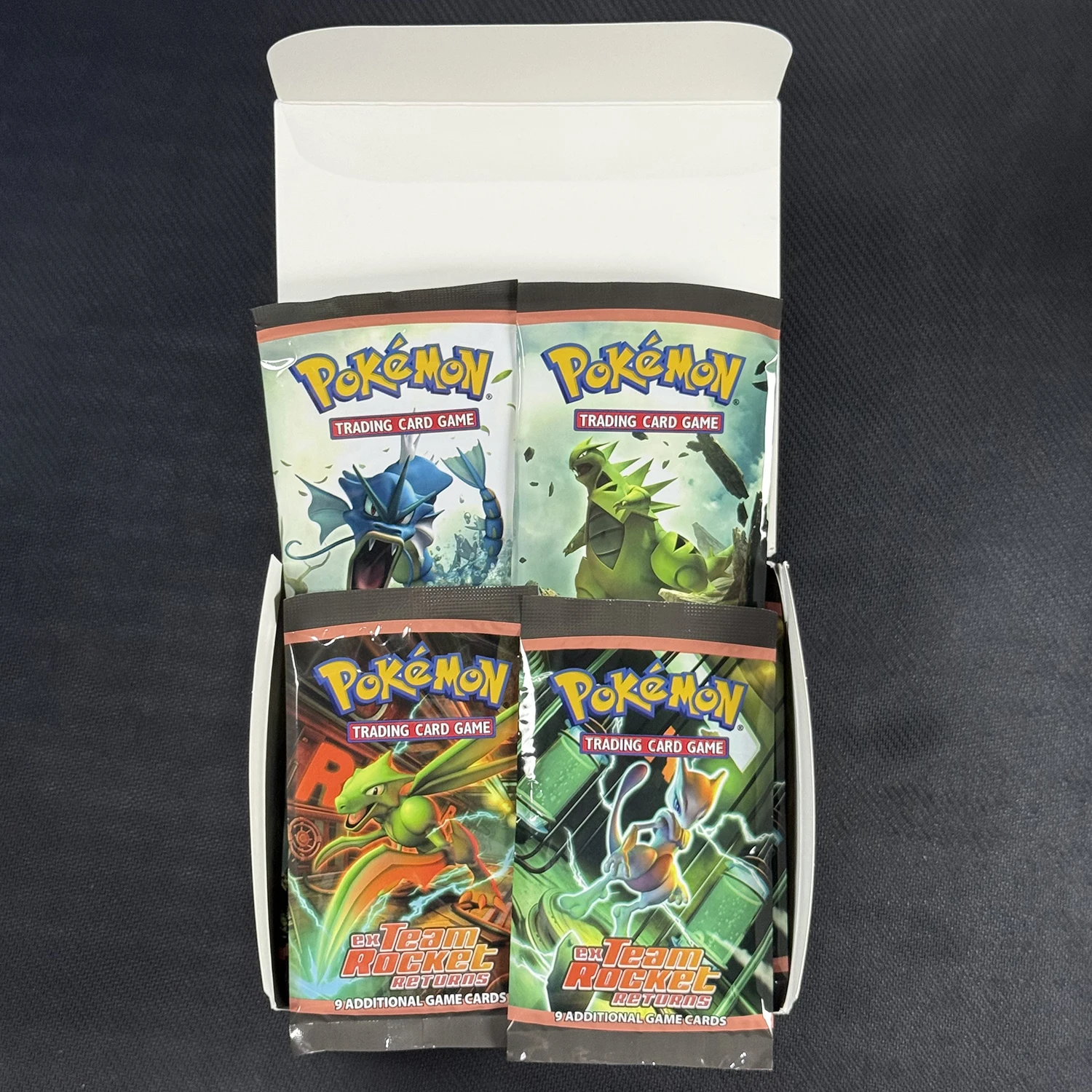 PTCG EX Booster-Packs Proxy-Karten Team Rocket Returns Neue Holografische Gyarados Mewtwo Scyther PKM Brettspiel Sammelkarten