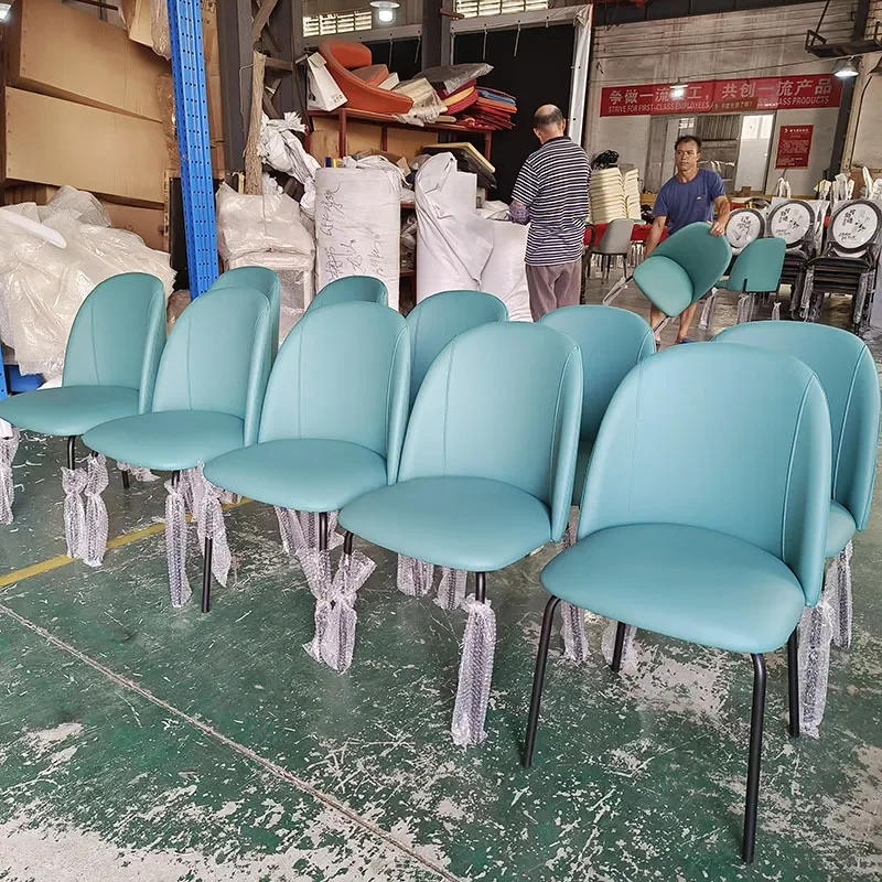 Wholesale Light Luxury Leather Banquet Chair for Hotel Restaurant Wedding Auditorium VIP Soft Padded Dining Seating Foshan