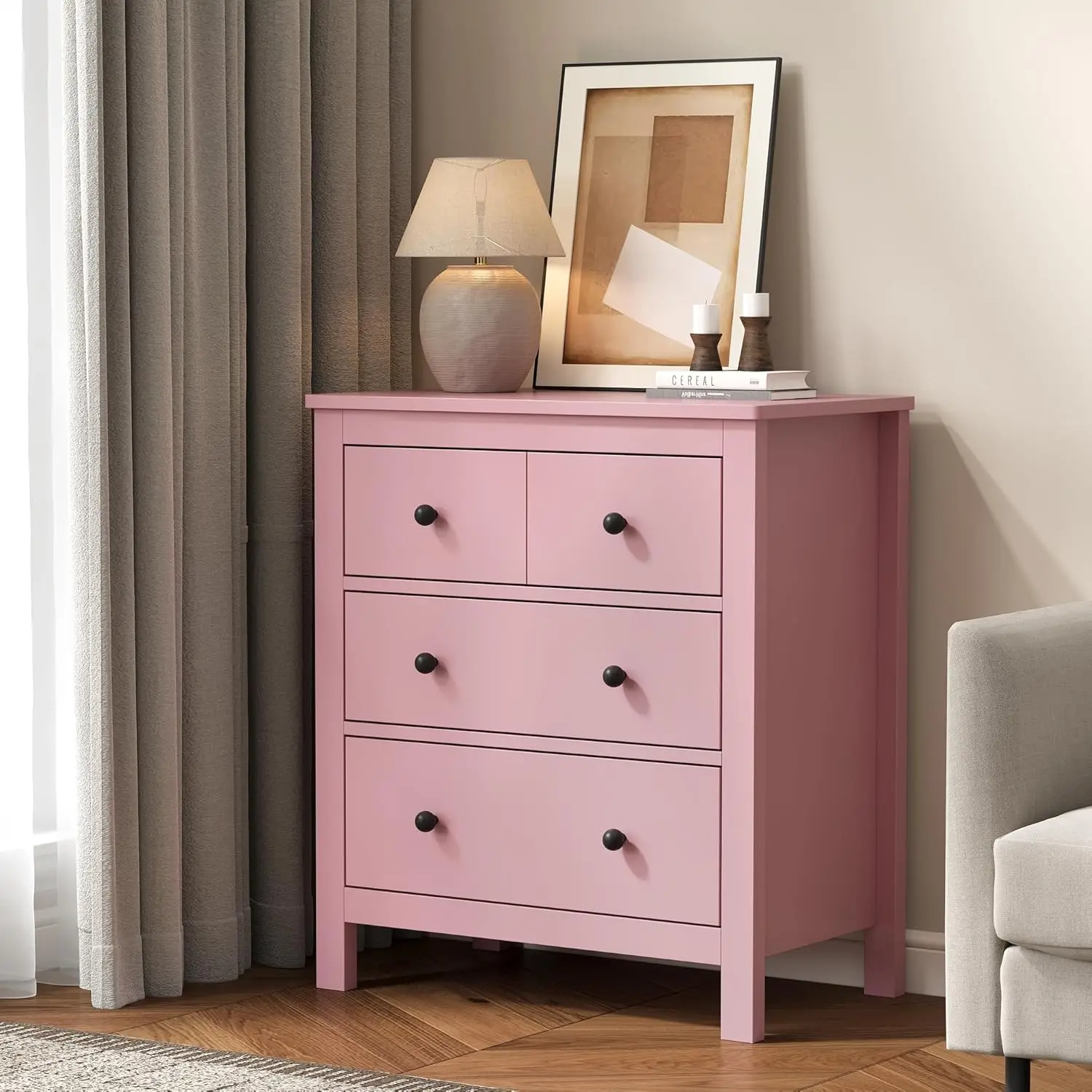 

3 Drawer Nightstand, 27'' Wood Bedside Table With Storage Drawers, Modern Bedroom Storage Cabinet For Entryway,, Customized