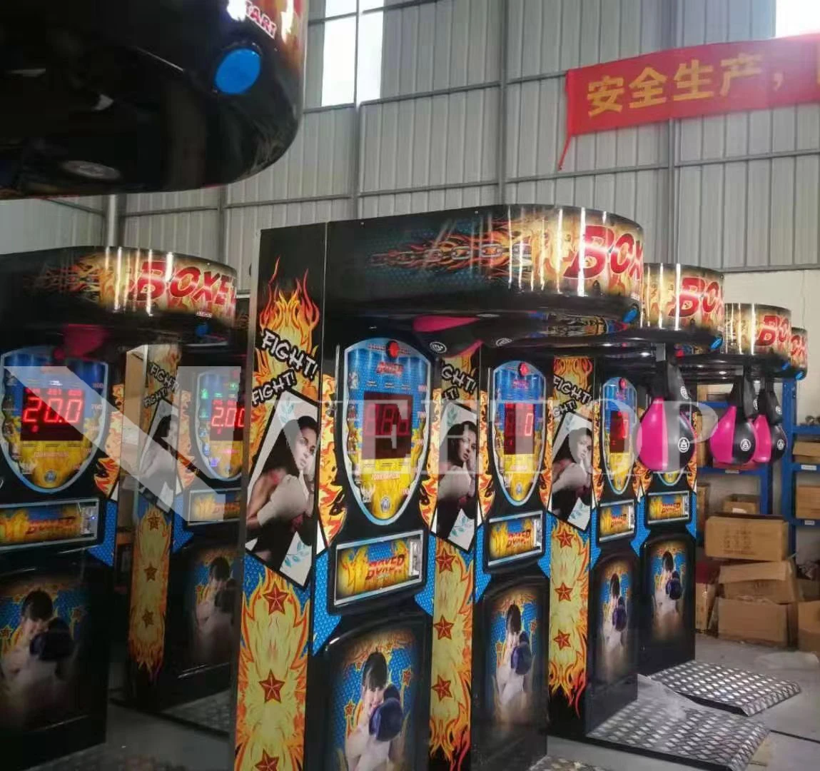 آلة ألعاب الملاكمة الإلكترونية في نهاية المطاف آلة ألعاب الملاكمة الكبيرة اللكم ممر محاكاة آلة التجارة #4