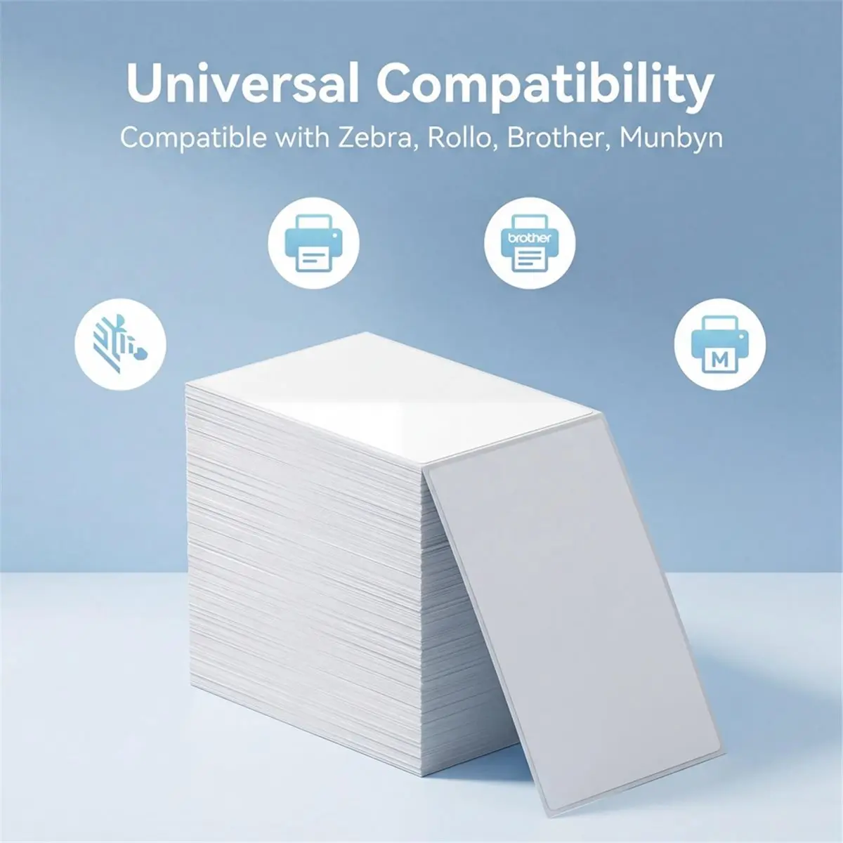 4x6 Thermal Shipping Labels 1000 Pack 2 Stacks, Perforated Waterproof Commercial Grade for Desktop Printer