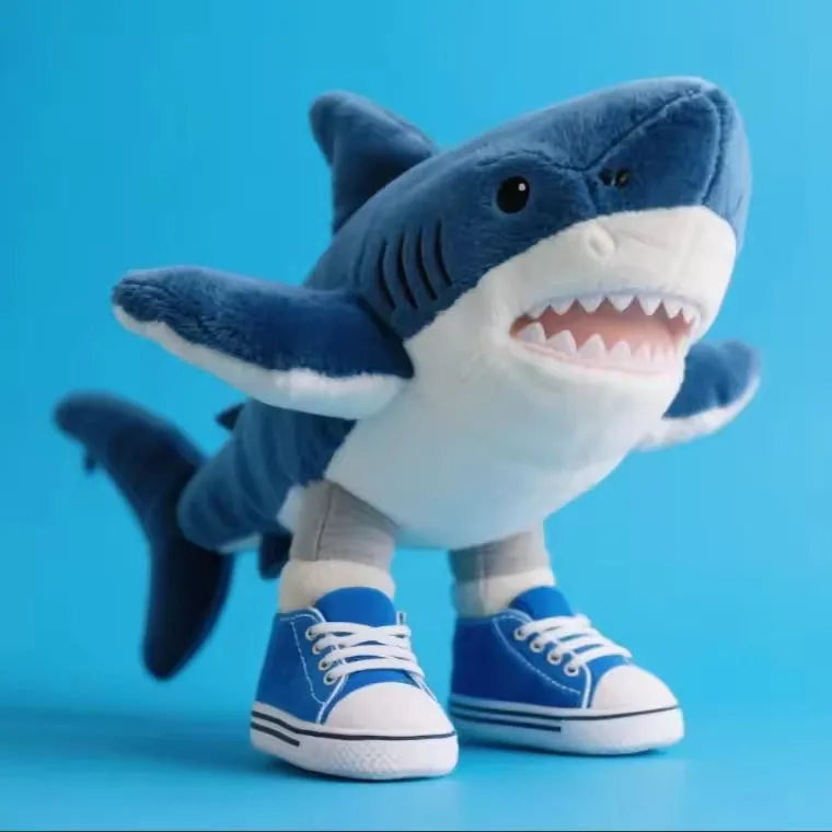 30cm Italian Brainrot Tralalero Tralala Plush Doll Meme Stuffed Soft Cushion Pillow Cute Custom Toy Fans Gift customized