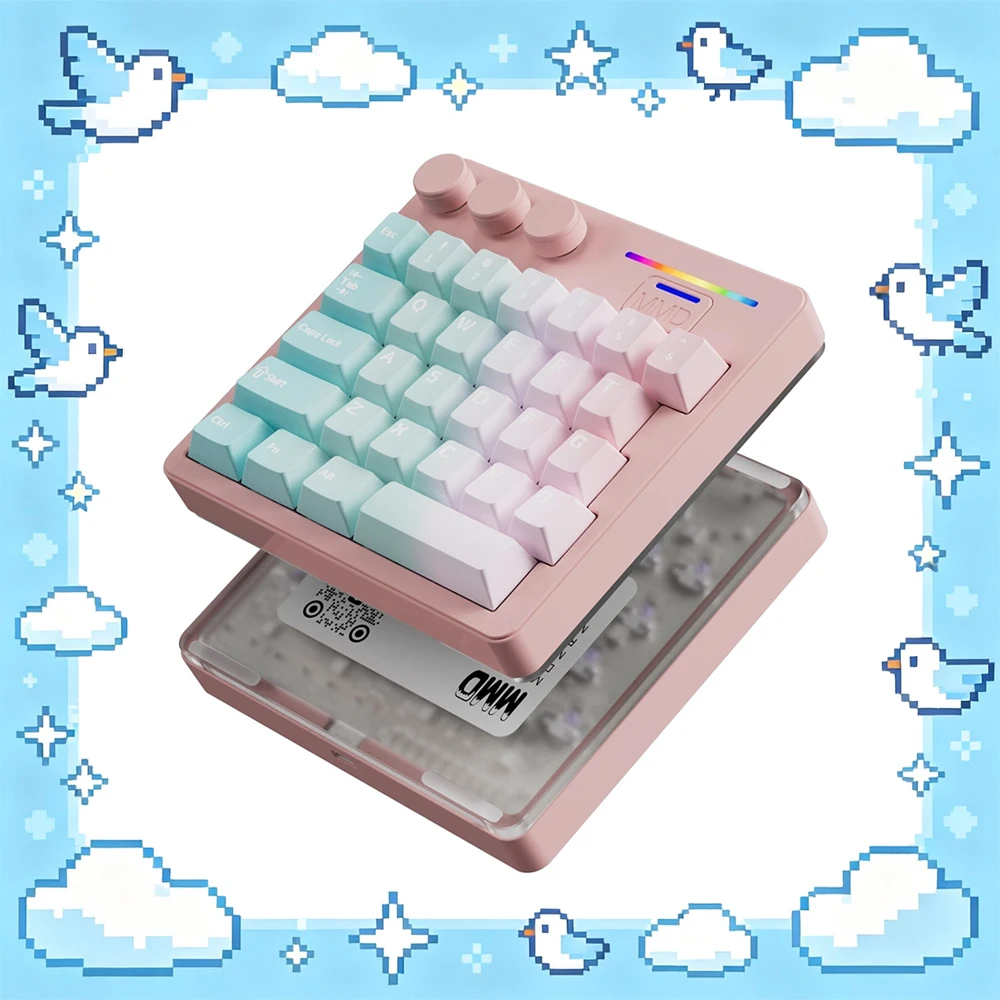 

Беспроводная клавиатура MMD KM29, три режима беспроводного подключения, 980 мАч, механическая клавиатура с магнитной осью, аксессуары для ПК, подарки