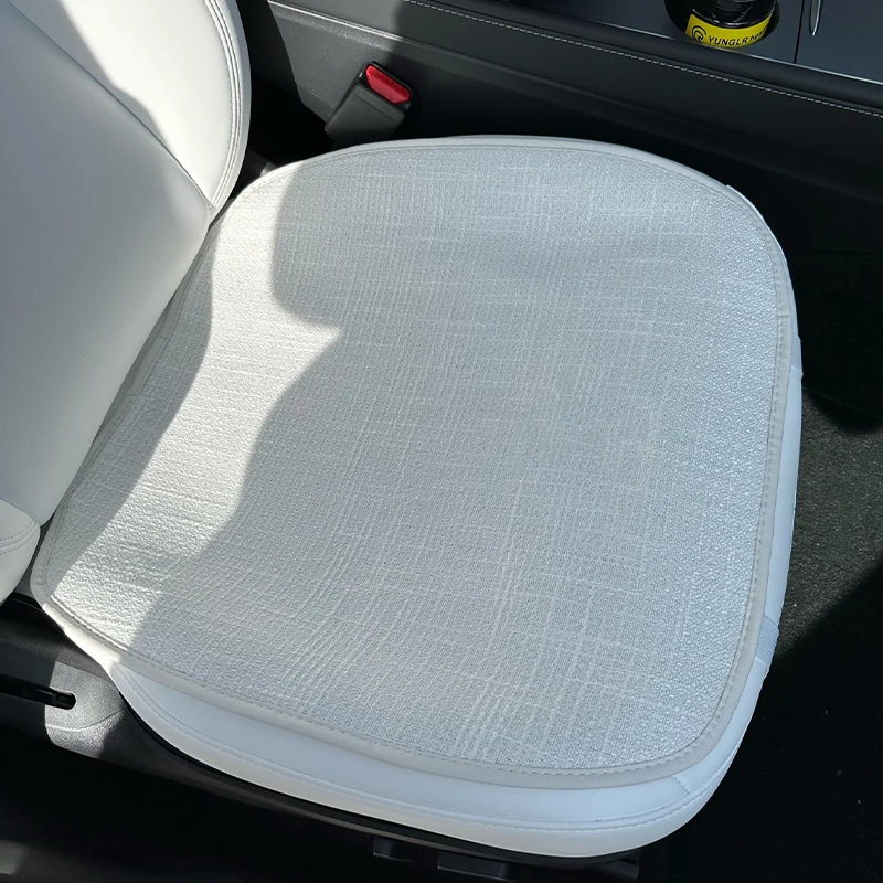 Per Tesla Model Y/Model 3 coprisedile cuscino in lino traspirante antisudore coprisedile quattro stagioni accessori interni auto