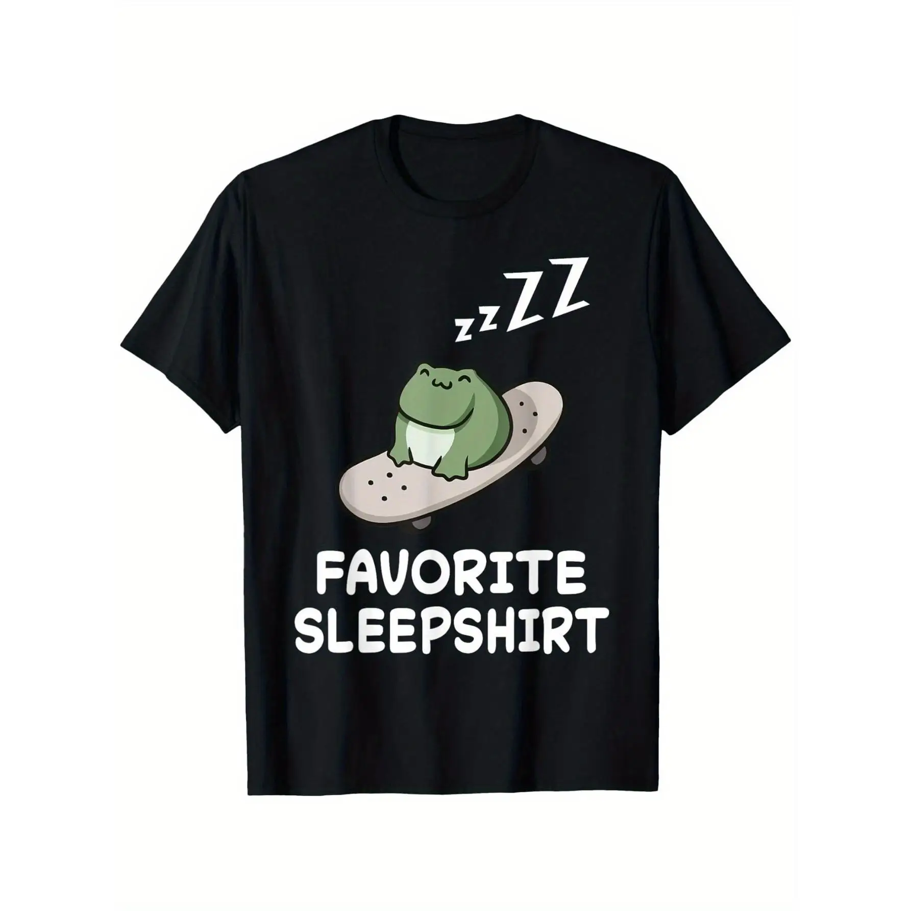

Funny Frog Graphic T-Shirt Favorite Sleepshirt Pajama Top for Women Men S-3XL Cute Animal Cartoon Sleep Tee for Homewear Gift