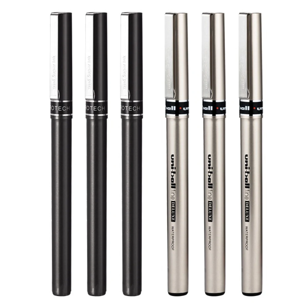 Imagem -06 - Uni Hetero Líquido Gel Pen Caneta Esferográfica Resistente à Água Student Office Signature Papelaria Japão Ub155 177 0.7 0.5 mm Pcs