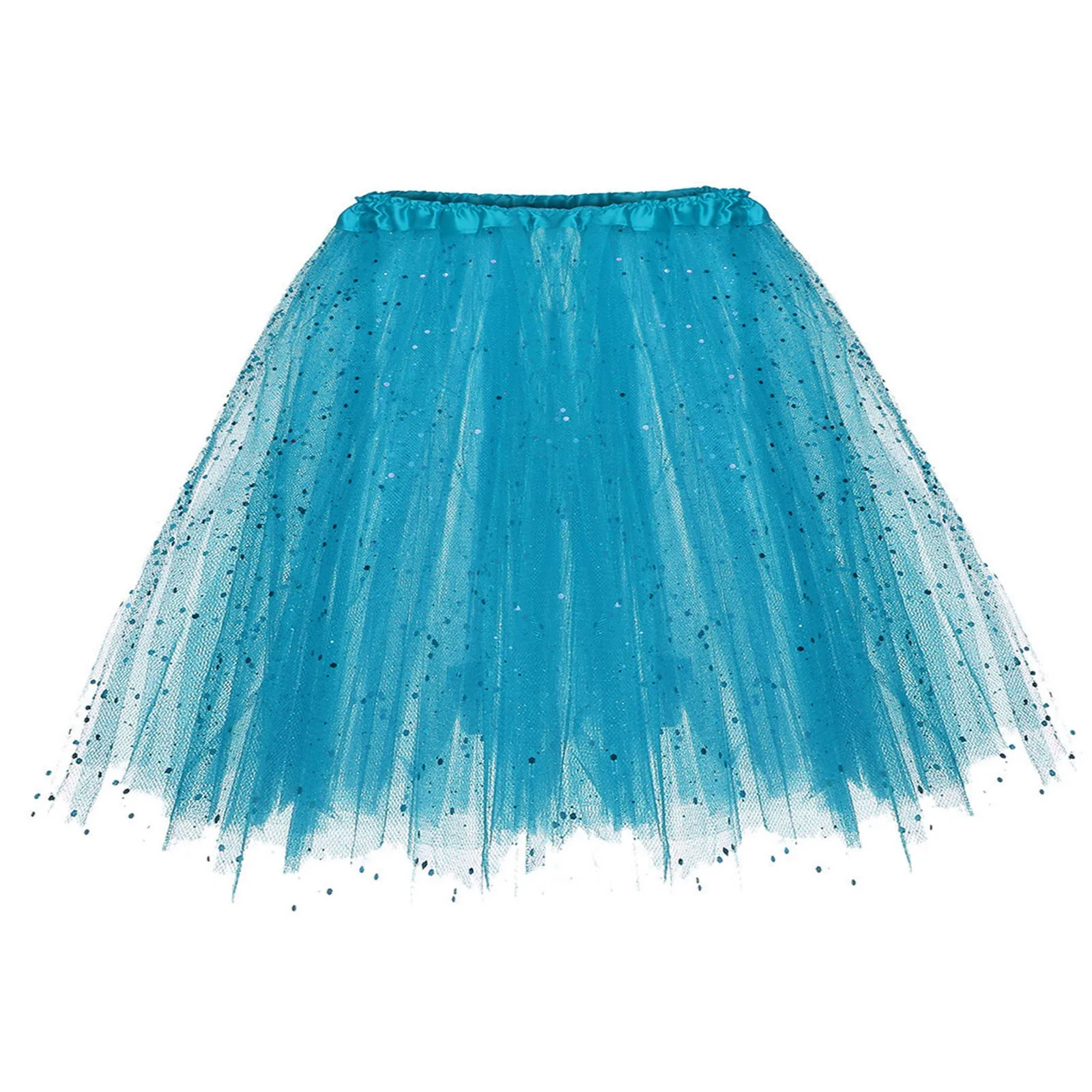 Europe And The United States Three Layer Tutu Skirt Adult Half Shaggy Skirt Highlights Glitter Hot