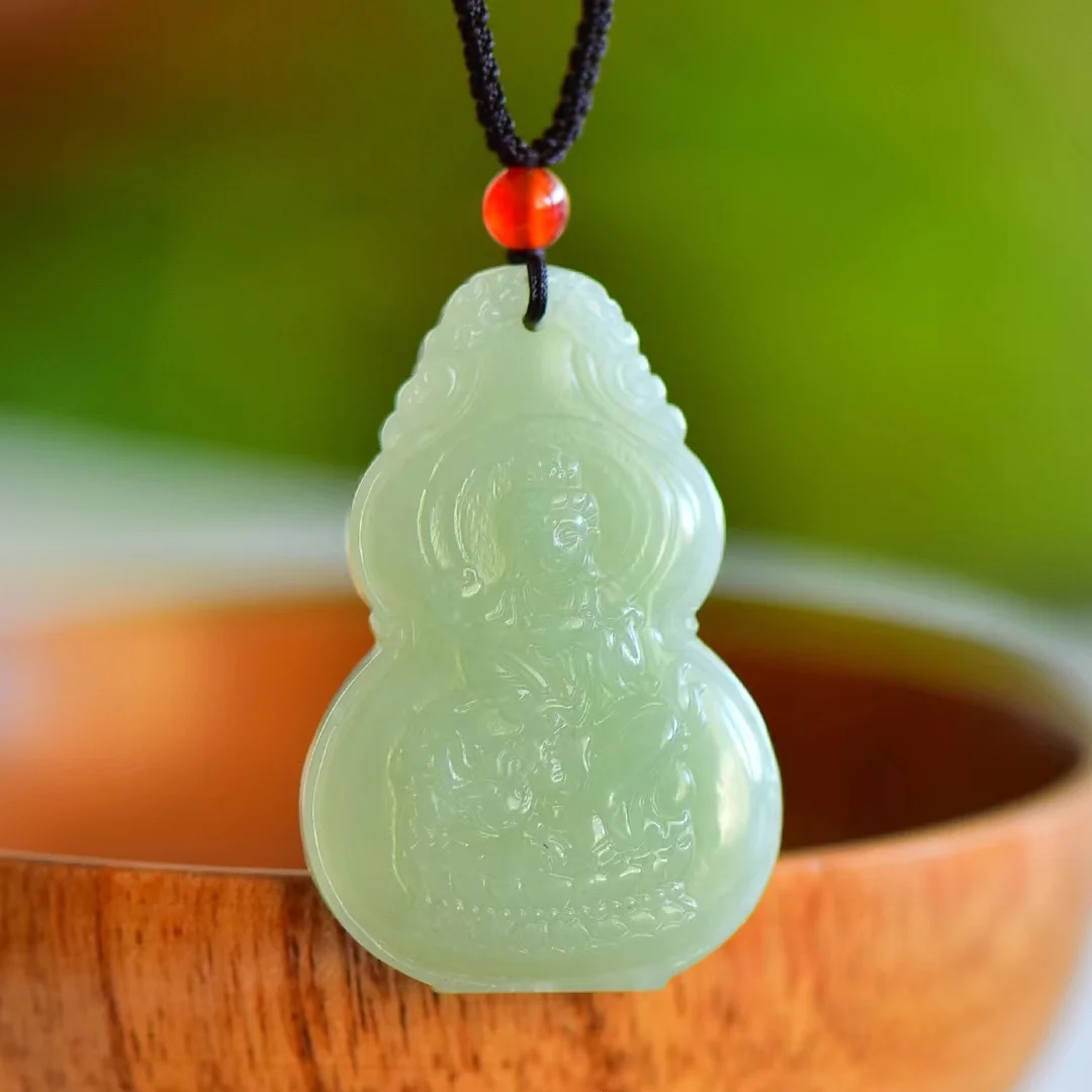 

Hotan Jade Eight Patron Saints Manjusri Bodhisattva Pendant Zodiac Rabbit Patron Saint Ornaments 4167#