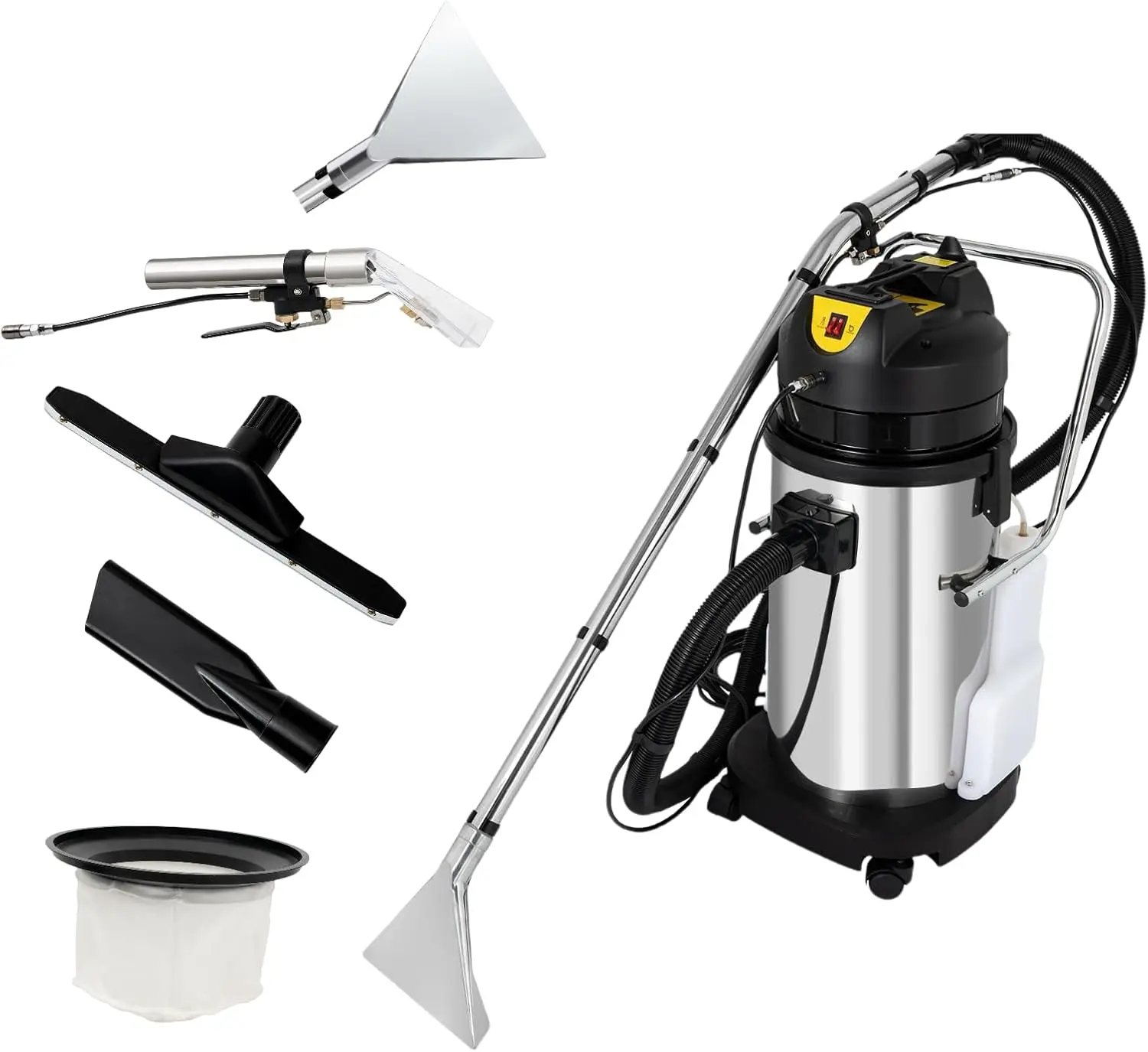 Máquina limpiadora de alfombras, máquina limpiadora de alfombras profesional de 40 L, limpiador a vapor industrial, limpiador de alfombras profundo, lavado