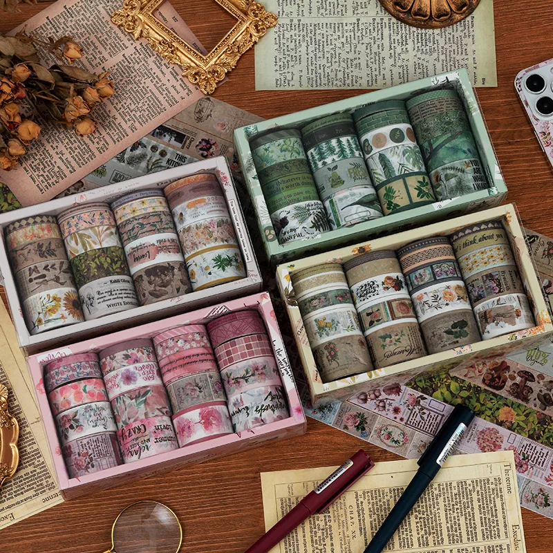 

Forest Dream Washi Tape Set Vintage Decoration Material Scrapbooking Journal Gift Box DIY Arts Crafts Stationery Supplies