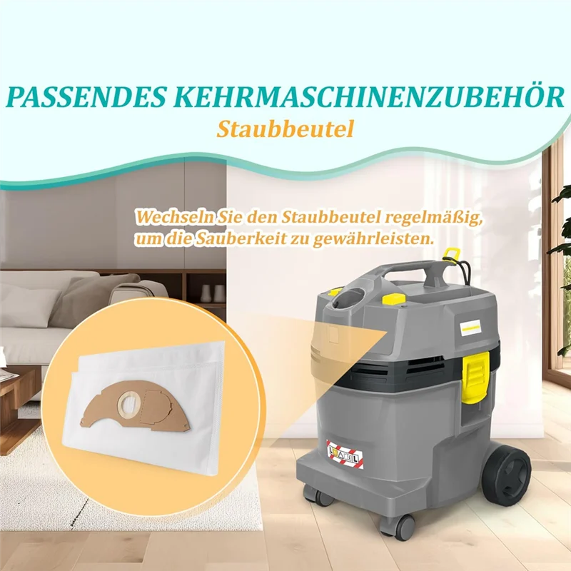مجموعة ABLD مكونة من 8 أكياس مكنسة كهربائية بديلة لـ Karcher NT 22/1- ملحقات أكياس المكنسة الكهربائية #6