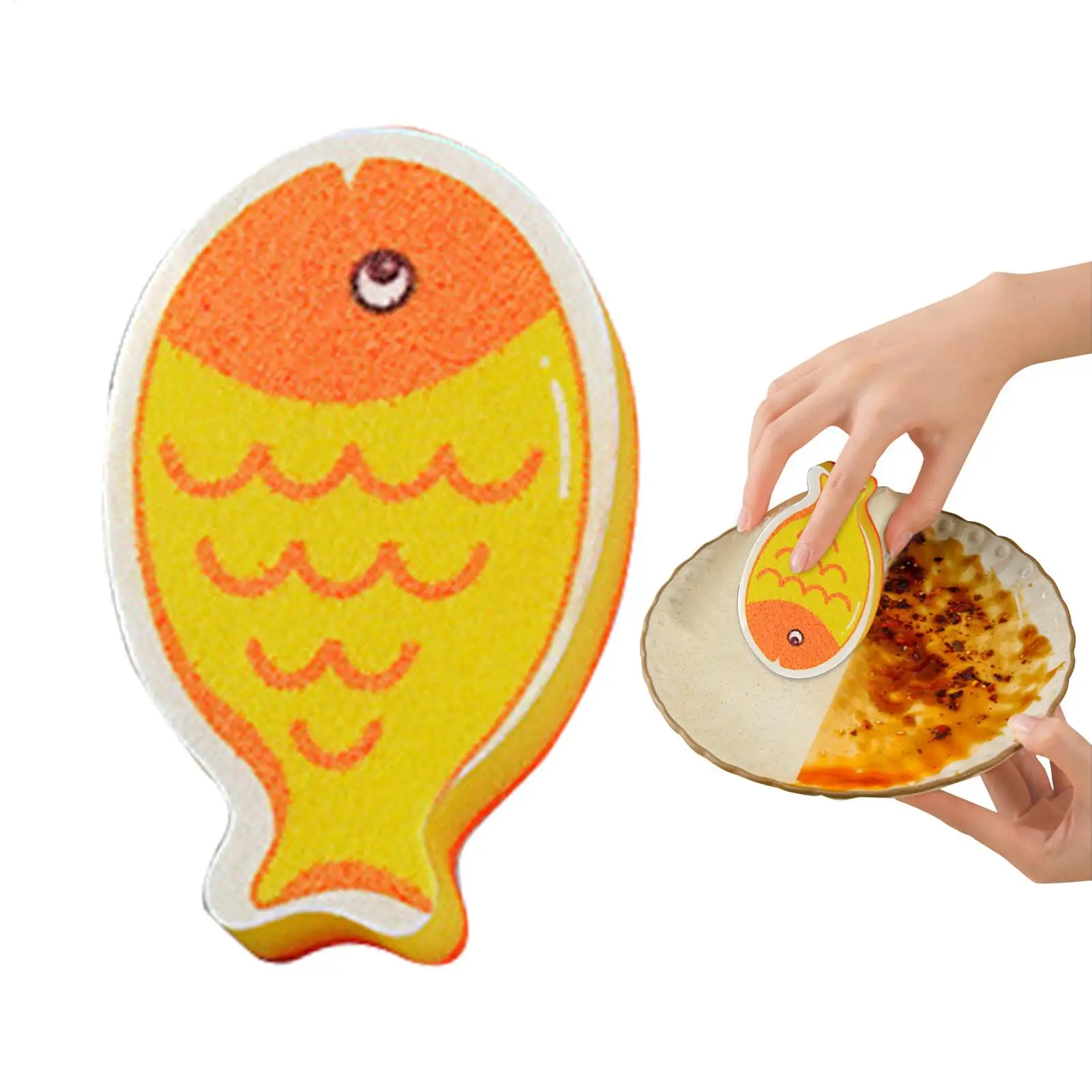1 Stück Küchen-Spülschwamm, saugfähig, zum Reinigen von Töpfen, Rostentferner, Scheuerschwamm, Haushaltsreinigungsbürste, Schwamm
