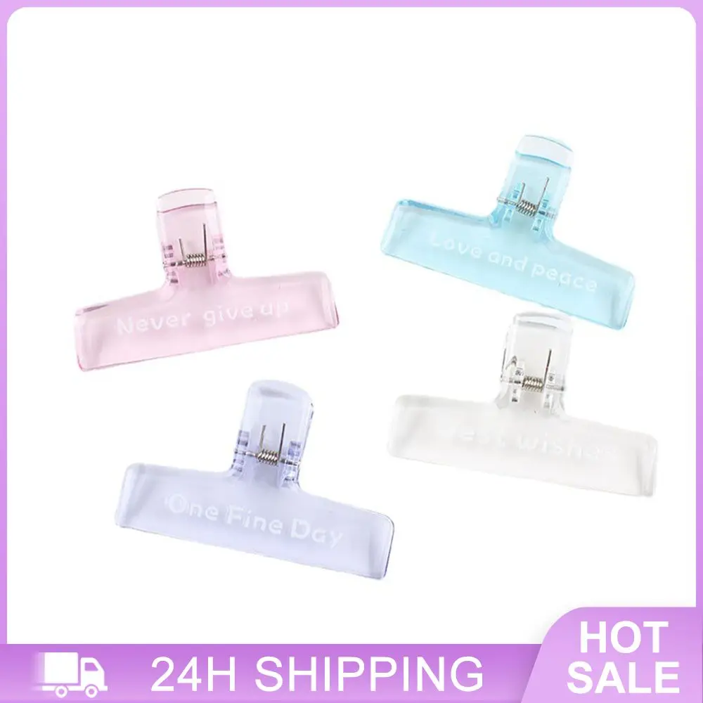 Clip de acrílico multifunción para cuaderno, carpeta transparente de alta textura, sentido del diseño, personalidad, moda