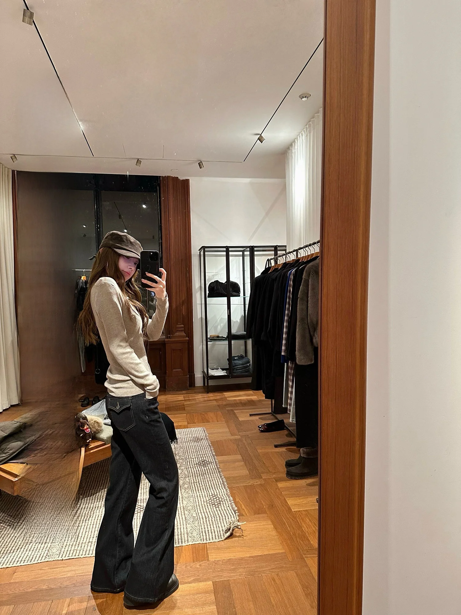 

Джинсы Goo Goo Eyes Slimming Fce Lined Bell Bot Original Bla с завышенной талией из хлопкового денима, устойчивые к сминанию, для молодых женщин