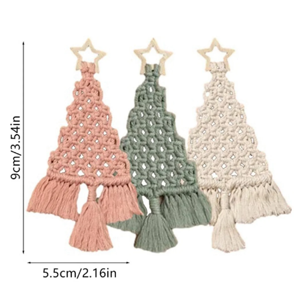 Macrame Woven Christmas Tree DIY Kit Christmas Craft Gift Kit Very Suitable for Family Friends Perfect Holiday Gifts