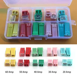 20pcs Car Fuse Combos Kit Square Kit Accessories For 20-60A Car High Low Type Box Combos Fuse For Car RV/Truck/Motorcycle tool