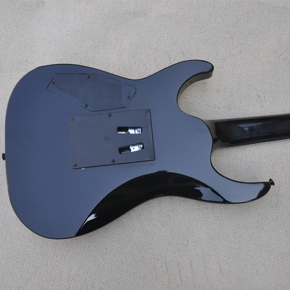 Transparent Black Electric Guitar with Tremolo,Rosewood Fretboard,Quilted Maple Veneer,Customize Logo/Color Available