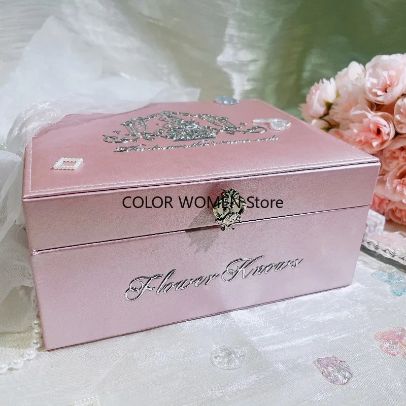 Flowers Know Seventh Anniversary  Anniversary Makeup Box Pink Purple Pink Cosmetics Box