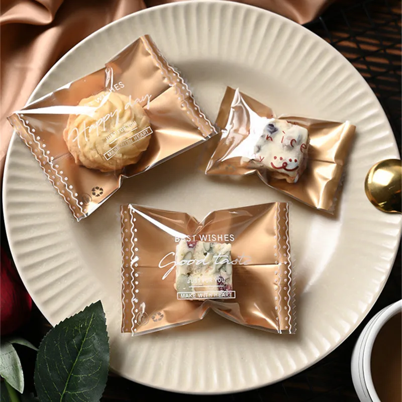 100Pcs Disposable Coffee Sugar Bags Baking DIY Manual Toffee Candy Chocolate Machine Sealed Packaging