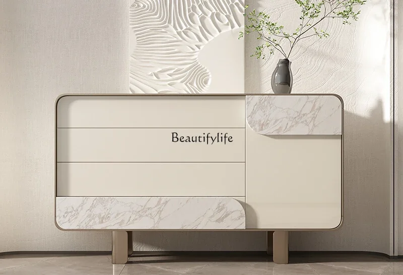 

Nordic light luxury entrance decoration Italian modern simple aisle partition locker