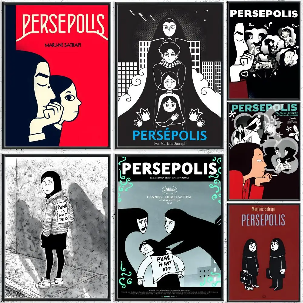 Classic Comic P-PersepolisS Poster HD Self-Adhesive No Residue After Removal Ideal for All Kinds of Wall Decor