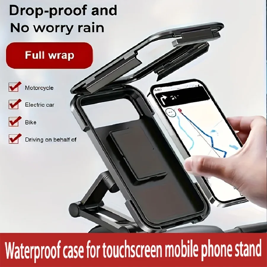 Support de téléphone portable pour moto imperméable, support universel pour vélo, GPS, rotation à 360 degrés, support de téléphone portable réglable pour moto