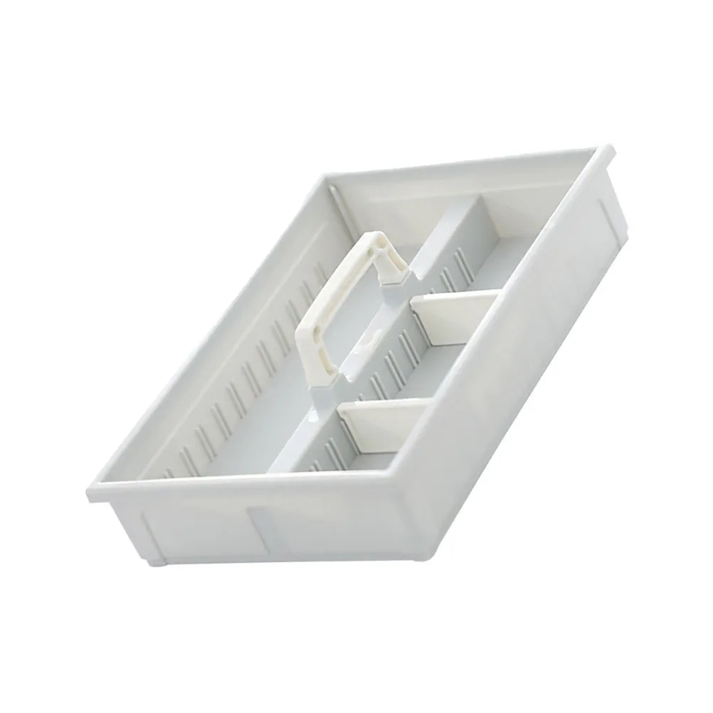 1Pcs Office Desktop Storage Box Foldable Plastic Organizer Stackable Divider Handle Multi-Grid Container for Stationery