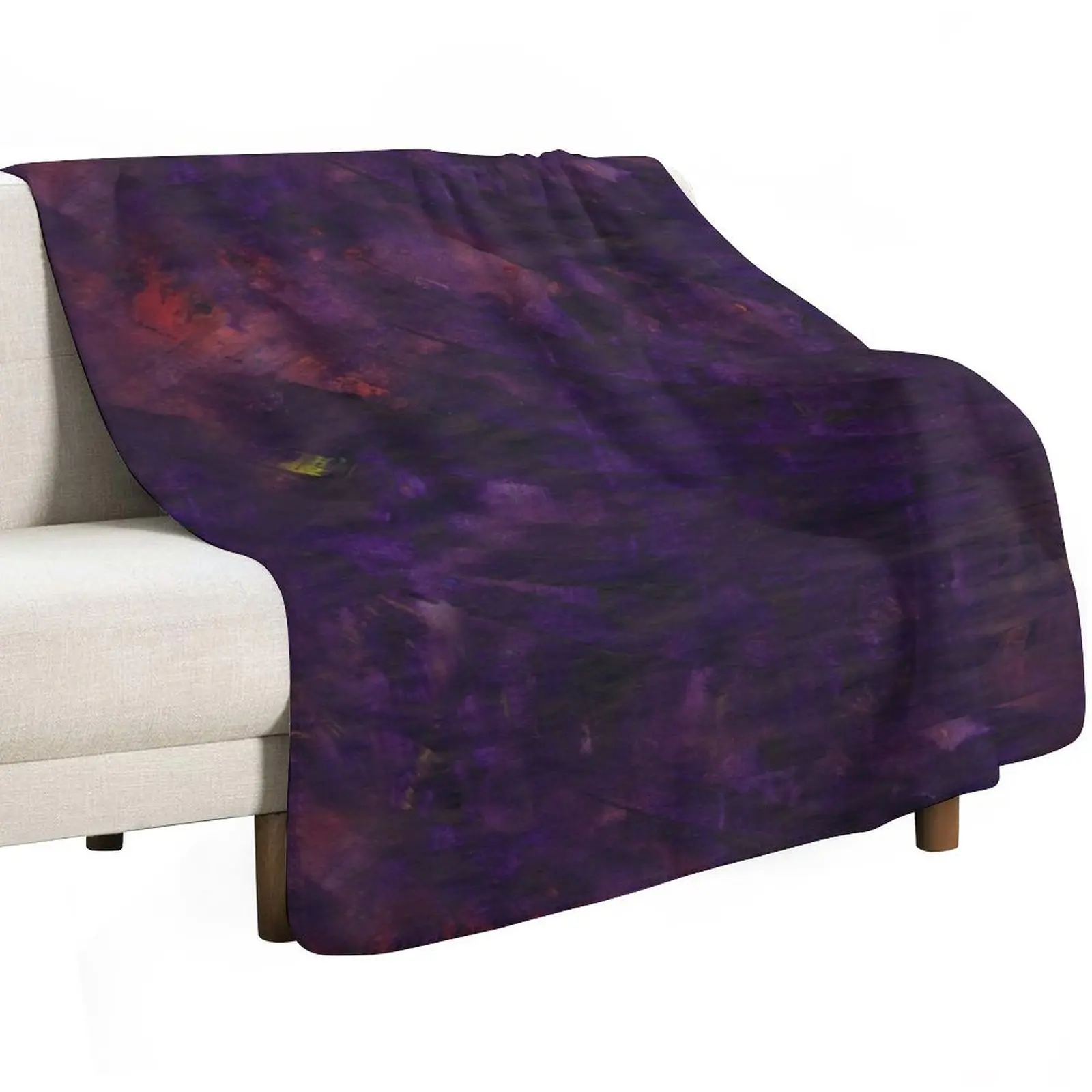 Midnight Sky No 1 - Hand Painted Texture Throw Blanket Giant Sofa Quilt Heavy warm winter Thin Blankets