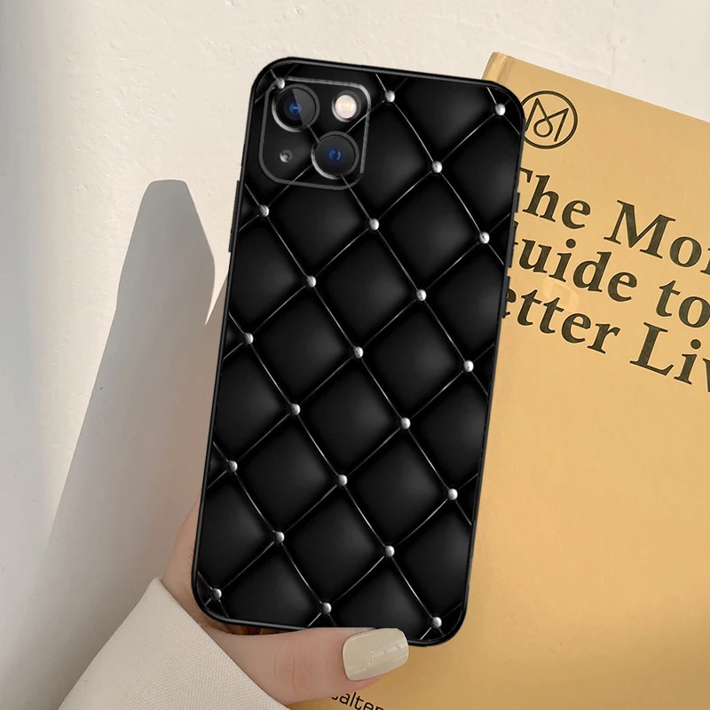 مبطن الملمس أريكة نمط تاج جراب هاتف آيفون 17 16 14 13 12 11 15 برو ماكس mini XR 16e 15 16 Plus 17 الهواء غطاء كامل