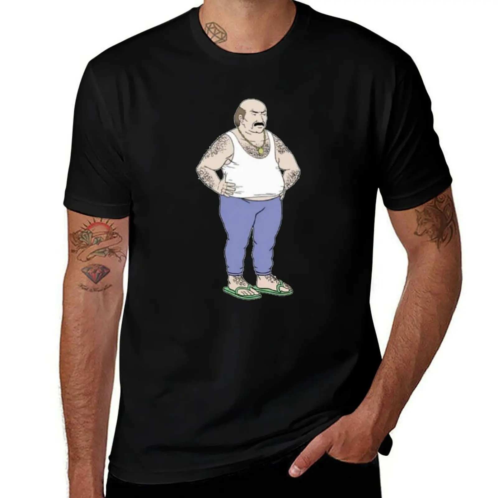 

Aqua teen hunger force Carl angry wearing sandals T-Shirt Plus Size Street Style Tee