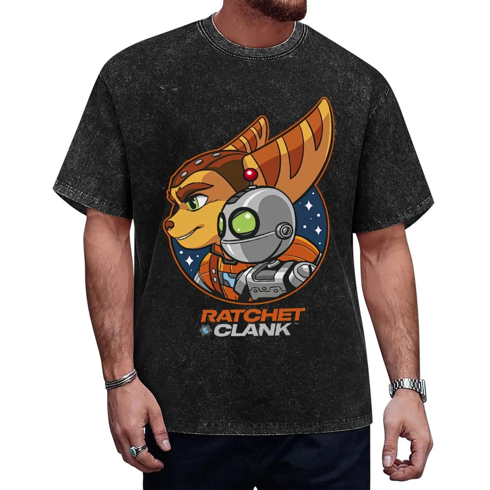 

Ratchet and Clank Rift Apart hero T-Shirt anime tshirt Luxury man Funny t-shirts men tshirt