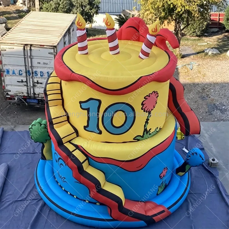 Giant Inflatable Double-layer Birthday Cake Creative Themed Party Performance Decoration Exhibition Display Props