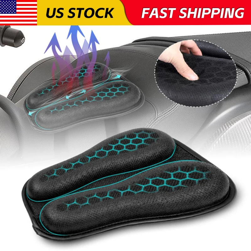 

3D Honeycomb Motorcycle Seat Cushion Front Rear Mesh Fabric Seat Cover Anti-slip Pads Breathable Saddles Waterproof Accessories