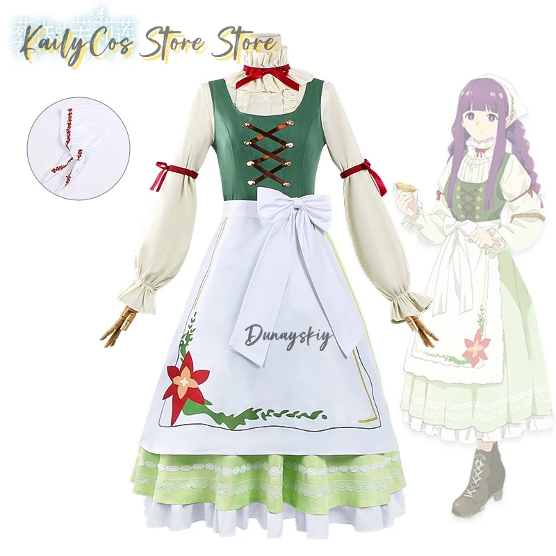 

Anime Freeze: Beyond Journey End Cos Fern Cosplay Costume Maid Dress Hallowmas Christmas Role Play Women HERO Cos Платье