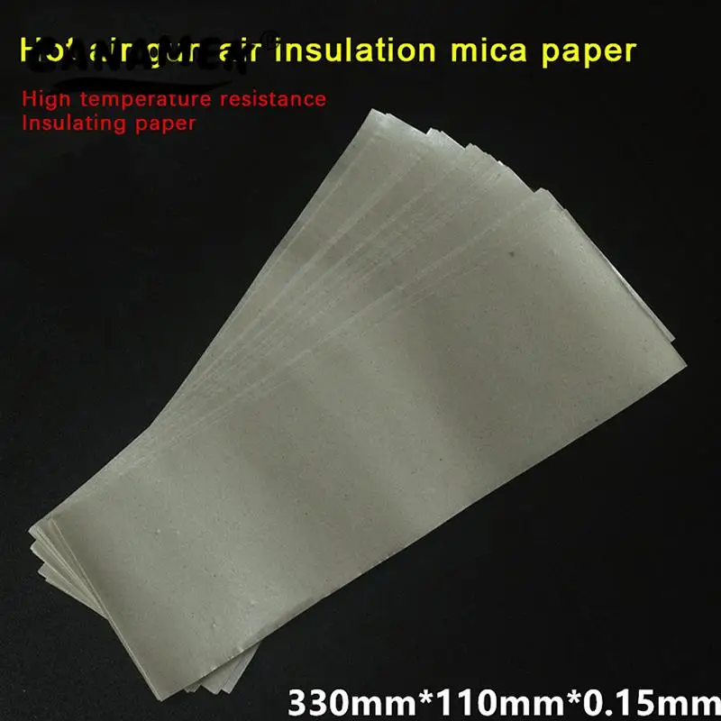 Hot Air Duct Mica Insulation Paper Insulation Paper High Temperature Resistant Soft Mica Paper Heat Gun Accessories