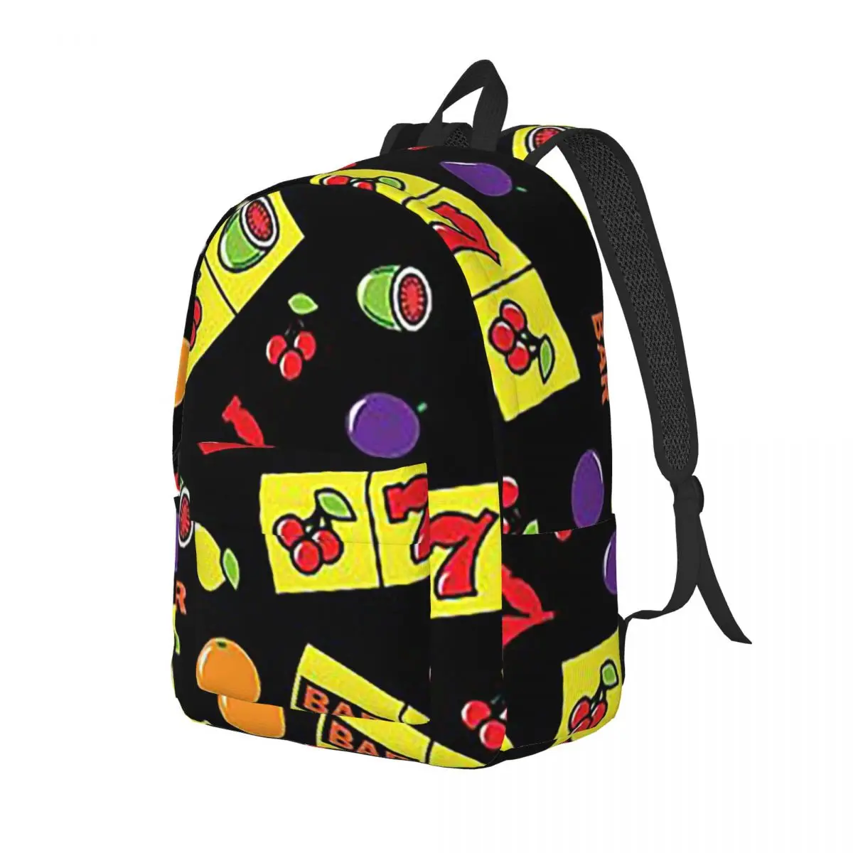 

Casino Lucky Slots Cherry Melon Lemon Fruit Backpack Daypack Large Capacity Kids BookBag School Bag Shoulder Bags for Men Women