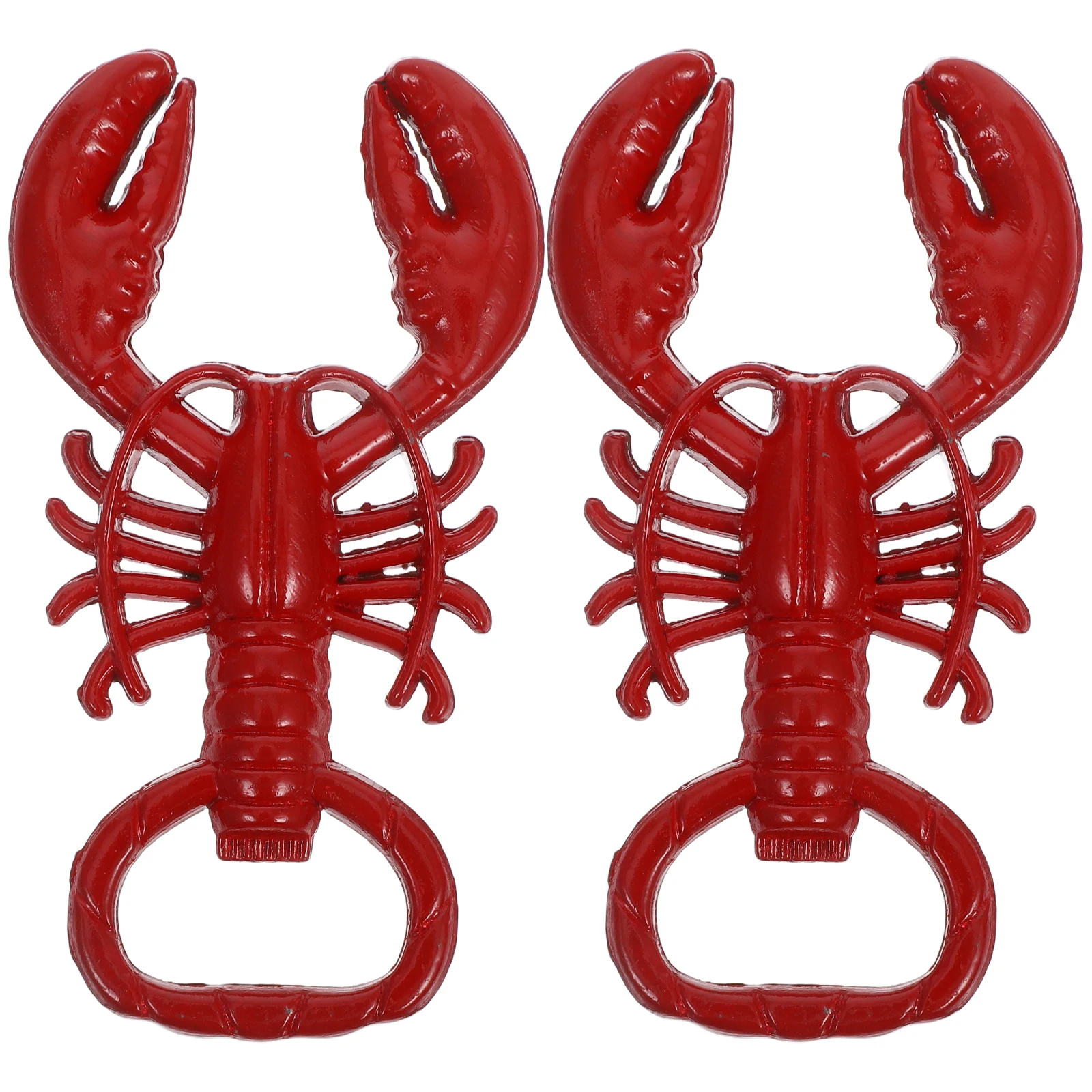 

2pcs Red Alloy Lobster Bottle Opener Metal Portable Can Beer Openers Manual Can Opener Manual Kitchen Bar Tools
